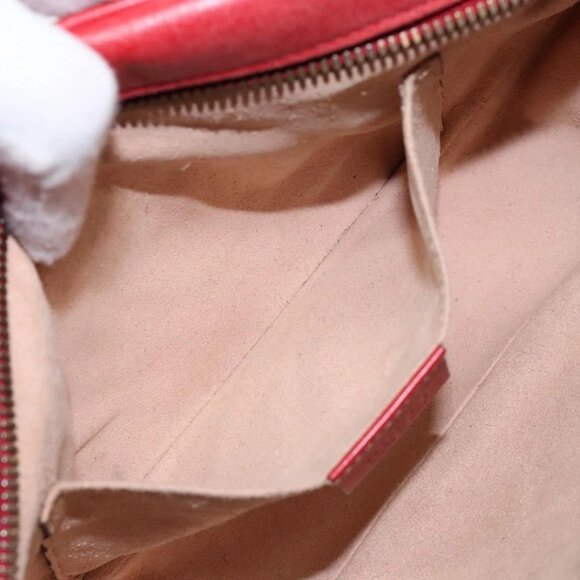 GUCCI GG Marmont Shoulder Bag Leather Red Gold 447632 Auth sw1251 - Picture 14 of 16